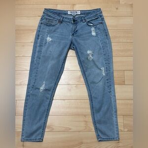 Von Dutch Light Blue Distressed Skinny Jeans